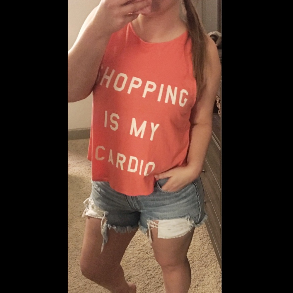 Wildfox Shopping is my Cardio Tank Top - Picture 1 of 3